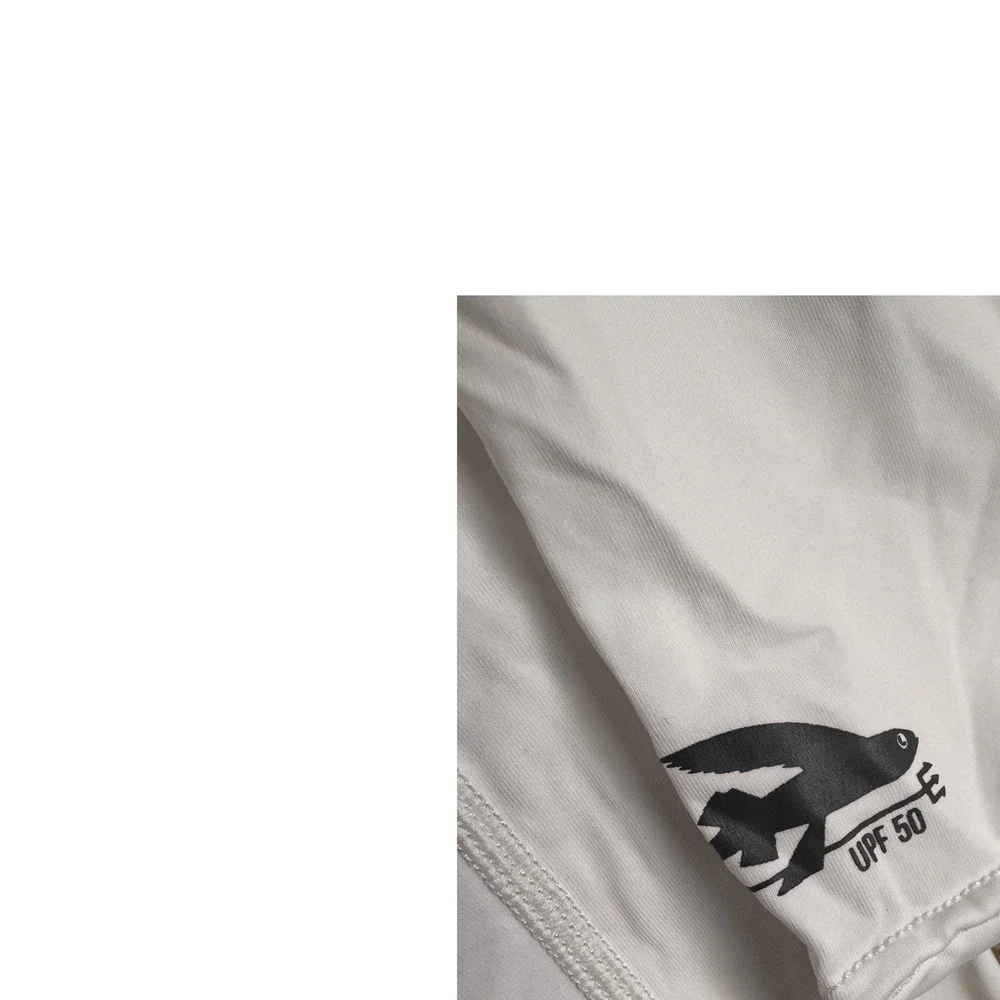Patagonia Mens XS Long-Sleeved R0 Surf Top‎ White Rashguard UPF 50 86141  NWOT
